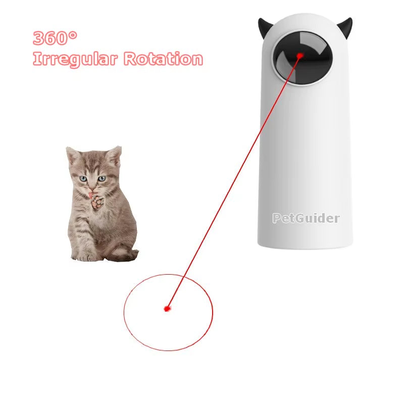 Automatic Cat Laser Toys Interactive Smart Teasing 360 Irregular Rotation Cat Exercise Sports Handheld Electronic Cat Toys
