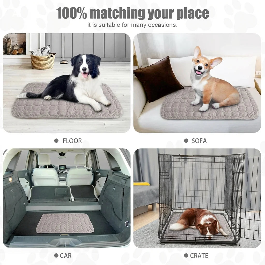 Large Dog Crate Bed Dog Crate Pad Washable Dog Bed Mat for Crate Mats for Dog Cage Mat Dog Kennel Pad Dog Kennel Mat Dog Crate Liner Dog Beds for Large Dog,48" X 36"